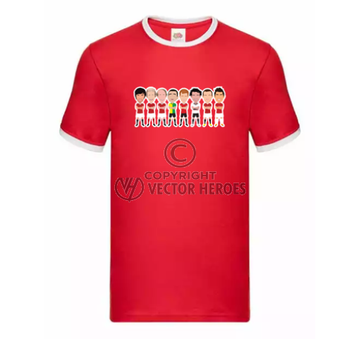 Man Utd Legends Red Contrast T-Shirt