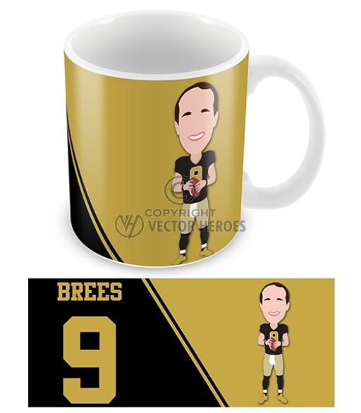 Drew Brees New Orleans American Football Mug