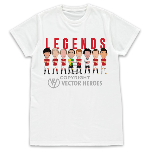 Man Utd Legends White T-Shirt