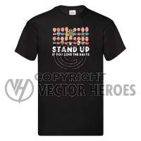 Darts Stand Up If You Love The Darts Vector Heroes Black T-Shirt
