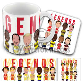 arsenal legends mug coaster
