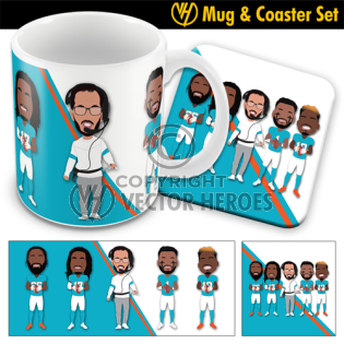 dolphins mug coaster