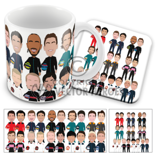 f1 mug coaster set