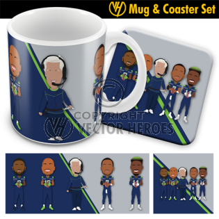 Seahawks Mug & Coaster Set 2022-2023