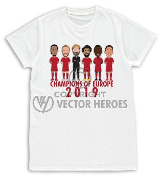 Liverpool Champions Of Europe White T-Shirt